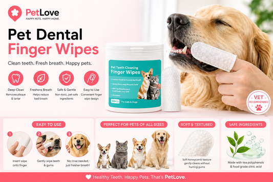 Pet Teeth Cleaning Finger Wipes